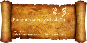 Morgenstern Zoltán névjegykártya